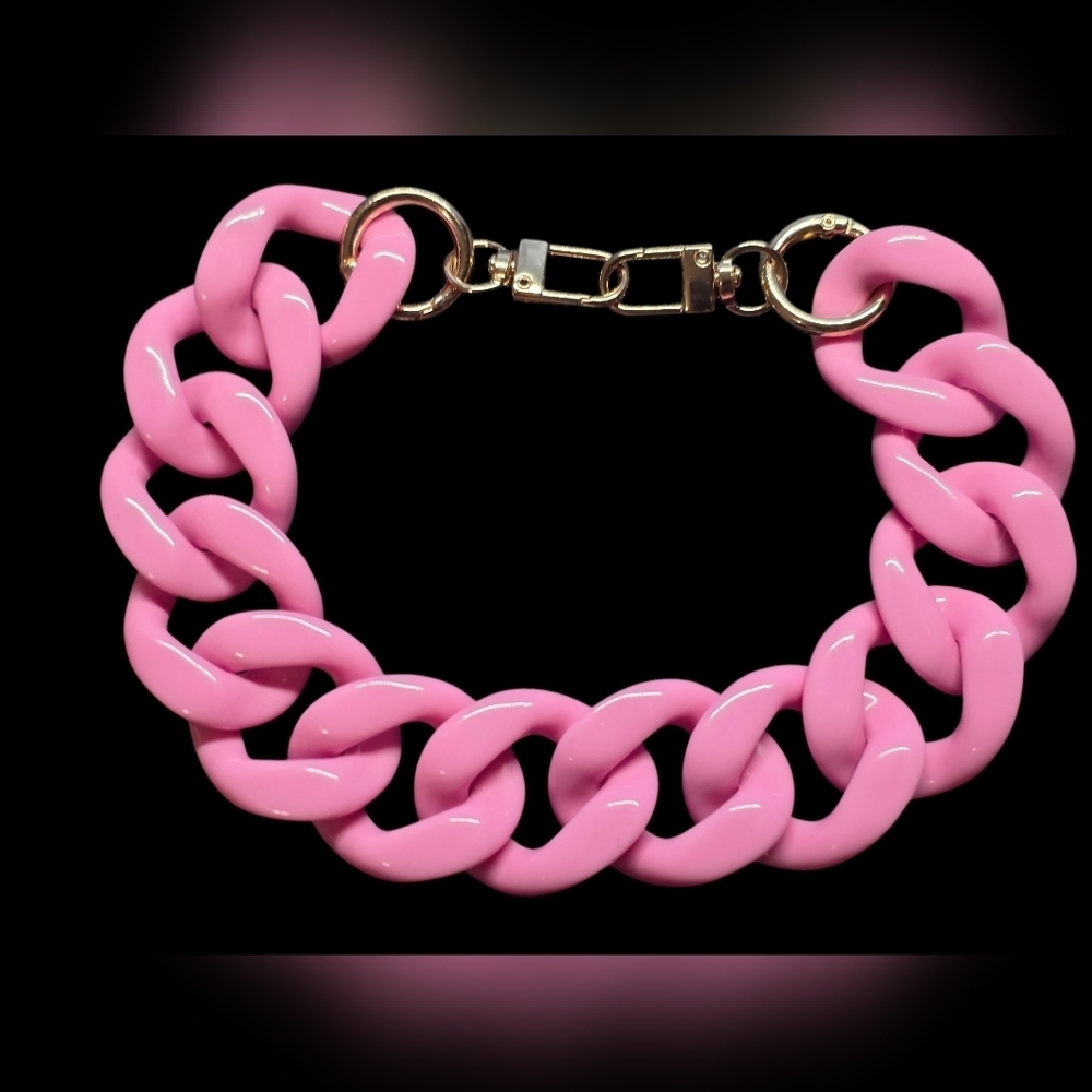 Pink Chunky  Bag Chain